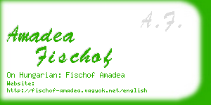 amadea fischof business card